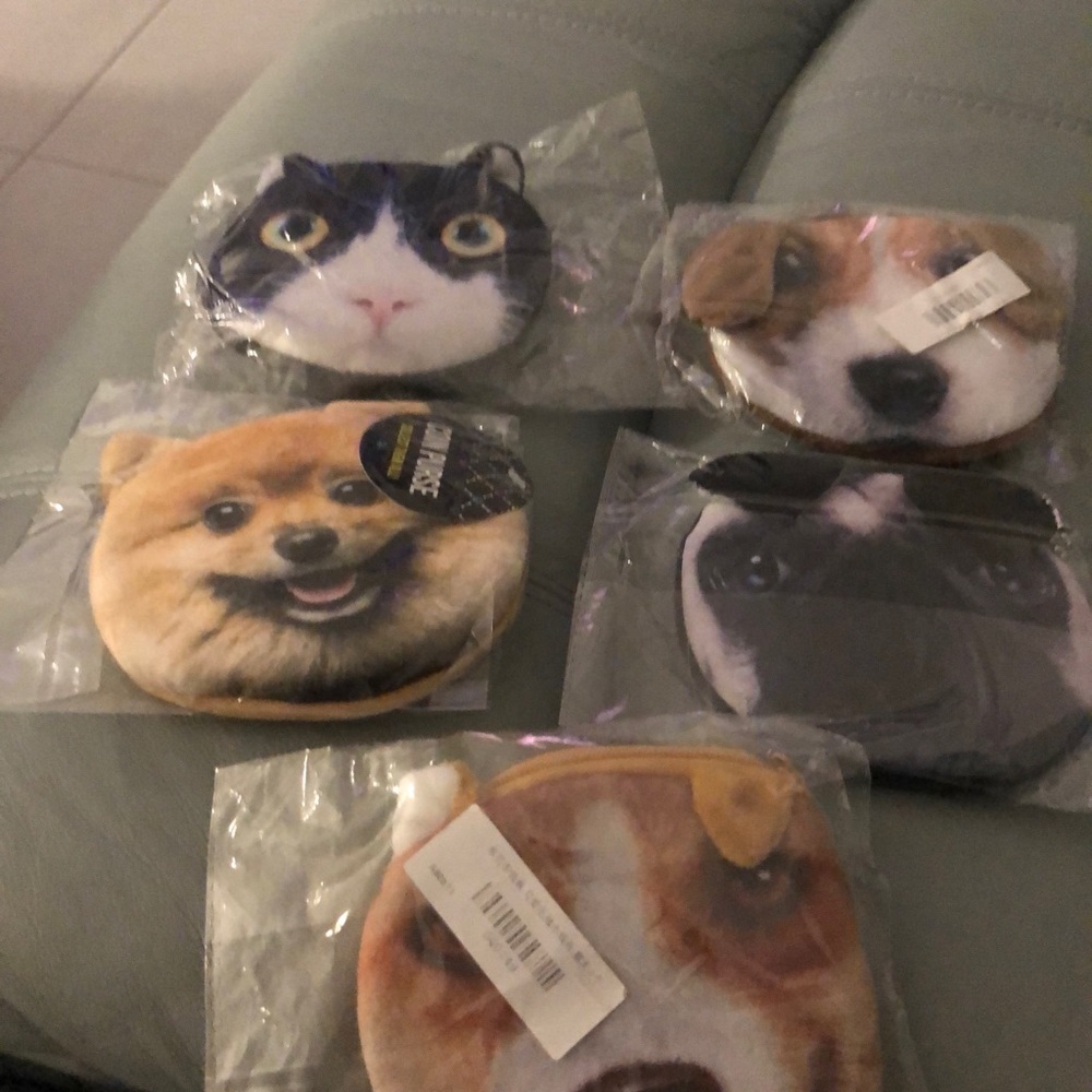 COPY - Cute dog and cat change purse